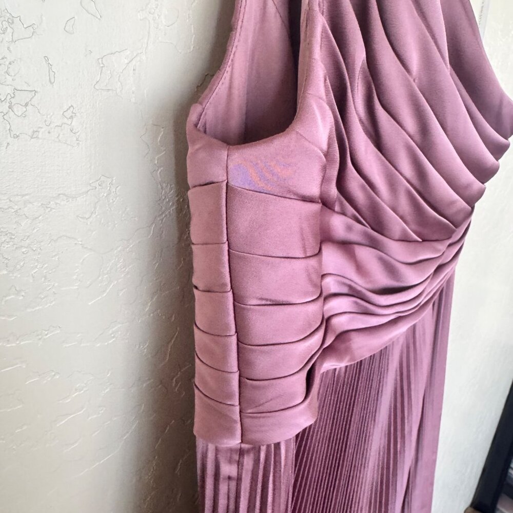 Azazie One-Shoulder Maxi Dress in Mauve - Picture 9 of 16